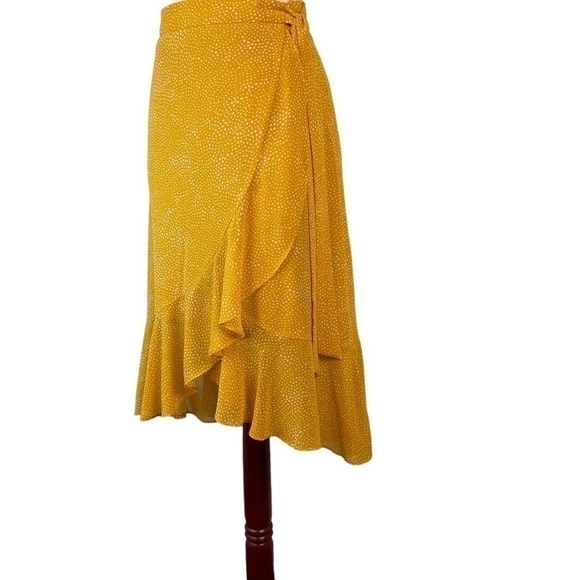 Lucy Paris Golden Mosaic Print Faux Tired Ruffle Skirt - Picture 1 of 7